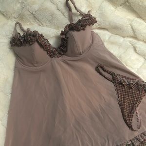 Blush nightie plus matching thong NWOT